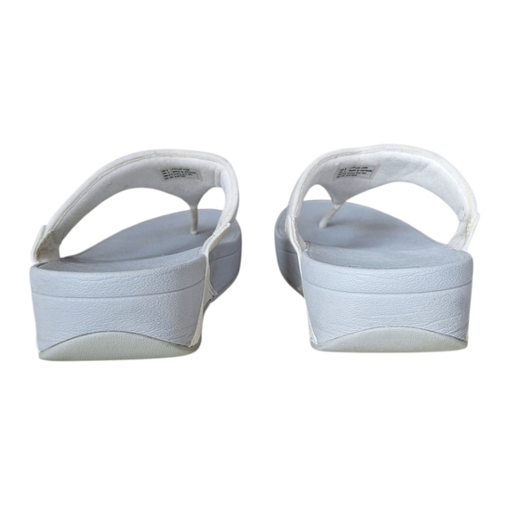 FitFlop Lulu Silver Glitter Thong Toe Post Flipflop 11 Beachy Comfory - Picture 5 of 7